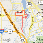 10 mile Palm City route map