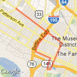 Monument - Boulevard Route route map