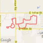 3.4 Mile Run 40 minutes route map