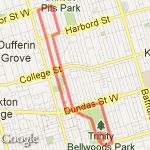5km around trinity bellwoods route map