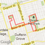 Chrisite pits route map