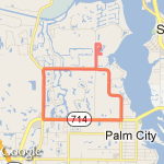 palm city north 6 miles route map