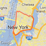 Lower Manhattan Loop route map
