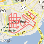 West End 6.5 Zig Zag route map