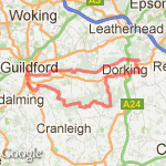 Downs and Greensand route route map