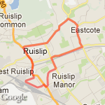 Ruislip/Eascote/Manor route map