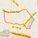 Runnymeade to Roslyn route map