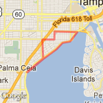 Tuesday Jog route map