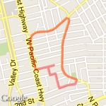 Around the Block route map