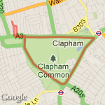 Clapham Common 4k route map