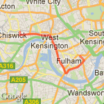 Fulham Broadway - Turnham Green route map