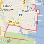 From Jersey City to Libert Park and back 10 km route map