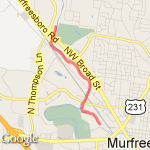 Murfreesboro,Tn route map