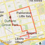 bathurst-bloor-gladstone route map