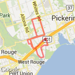 16Km route route map