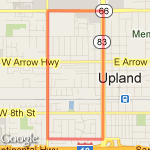 Upland High School Route route map