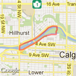 Eau Claire YMCA to 14 Street Bridge Loop route map