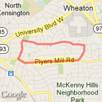 Brunswick to McComas  route map