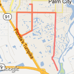 10 miles palm city south route map