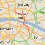 London Bridge-Moorgate via St Pauls route map
