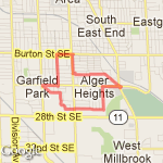 Alger Heights 4 Miler route map