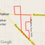 Kinnrow/Maplerow/Remembrance route map