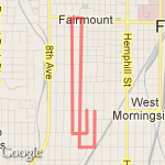 First morning jog route map