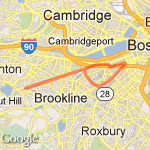 Fenway - Copley and back route map