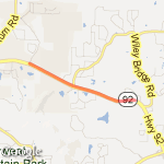 4 mile loop on Hwy 92 route map