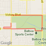 Balboa Park 5k #2 route map