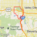 Sepulveda Pass 20 Mi Bike route map