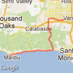 Topanga-PCH Road Bike 31.5 Mi route map