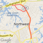 Cullen Shell Hardees Back route map