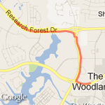Woodlands Work Run route map