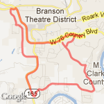 Branson Run on 3-24 route map