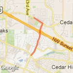 3.0 Mile towards Nike route map