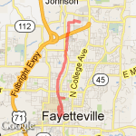 First Bike ride in Faytville route map
