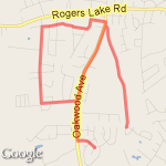 Sunset Road 5m Run route map