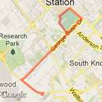 10 mile training run route map