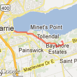 Tiffin & Lakeshore route map