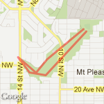 Confederation Park Loop route map