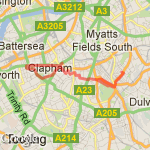 12k Clapham park route map