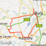 home to lauras through radcliffe and back route map