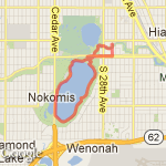 Lake Nokomis route map
