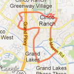 Week 6 - 8 mile - opt 2 non bayou route route map