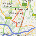 Withington / Didsbury Route 3 route map