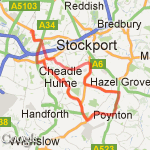 didsbury cheadle poynton and back  route map