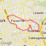 Adventure/Ravine route map