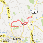 Christian Hill Loop Thru Milford route map