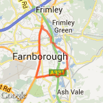 6.3 North Camp/Mytchett route map